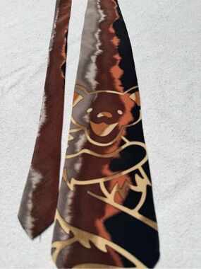 Grateful Dead Cravateful Dead Big Bear Second Set Silk Necktie Brown Bear Tie
